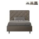 Moderne Frans gestoffeerd tweepersoonsbed 140x200 met opbergruimte Priya F Afmetingen