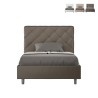 Moderne Frans gestoffeerd tweepersoonsbed 140x200 met opbergruimte Priya F Afmetingen