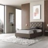 Moderne Frans gestoffeerd tweepersoonsbed 140x200 met opbergruimte Priya F 