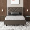 Moderne Frans gestoffeerd tweepersoonsbed 140x200 met opbergruimte Priya F Prijs