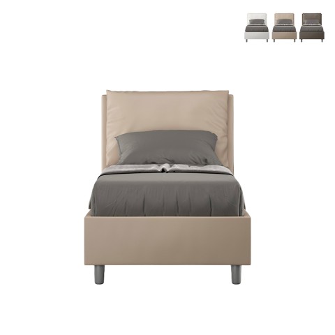 Eenpersoonsbed met opbergruimte 80x190 cm met gestoffeerd hoofdkussen Antea S Aanbieding