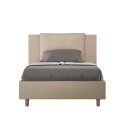 Frans bed met opbergruimte 120x190 met gestoffeerd hoofdbord Antea P Korting