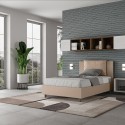 Frans bed met opbergruimte 120x190 met gestoffeerd hoofdbord Antea P Kortingen