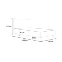 Frans bed met opbergruimte 120x190 met gestoffeerd hoofdbord Antea P 