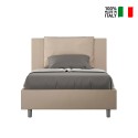 Frans bed met opbergruimte 120x190 met gestoffeerd hoofdbord Antea P Aanbod
