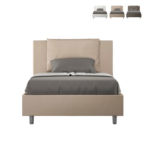 Antea P1 Frans Bed met Opbergruimte 120x200 Gestoffeerd twijfelaar Aanbieding