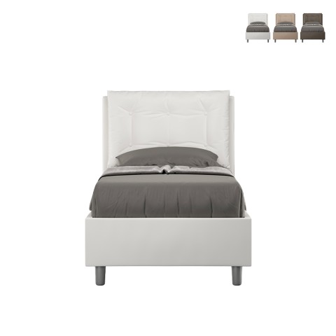 Eenpersoonsbed 80x190 met opbergruimte en gewatteerd hoofdkussen Annalisa S Aanbieding