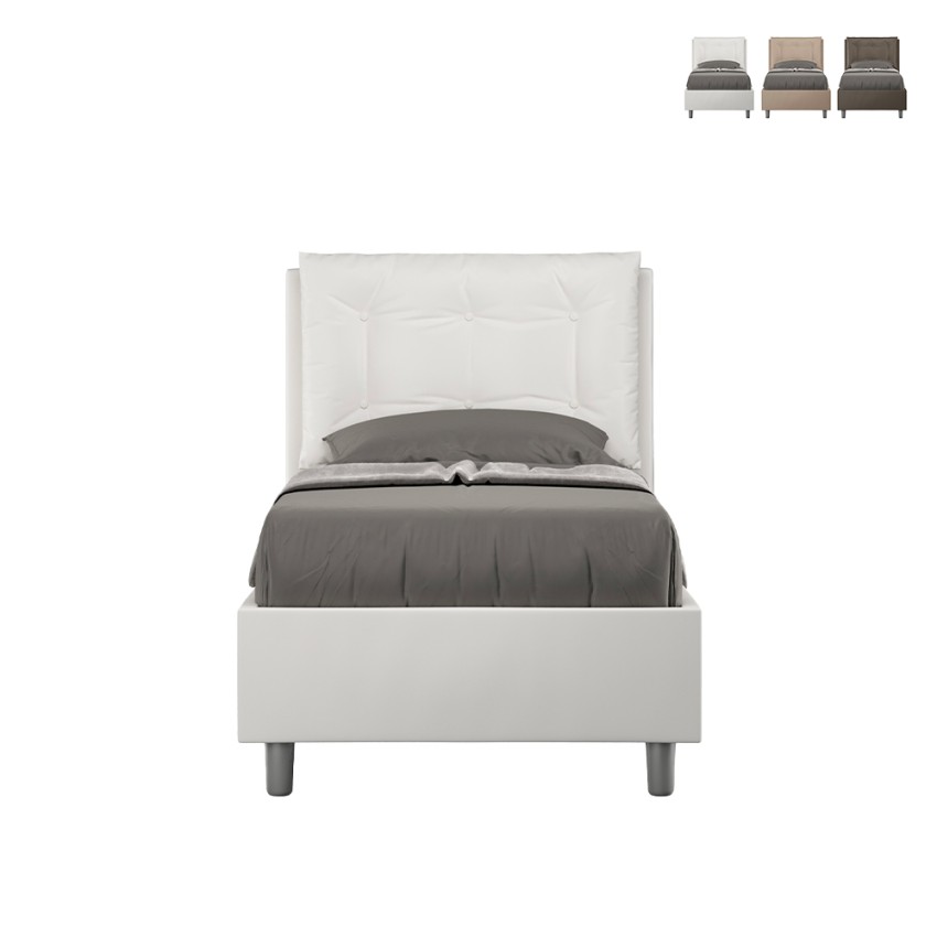 Eenpersoonsbed 80x190 met opbergruimte en gewatteerd hoofdkussen Annalisa S Aanbieding