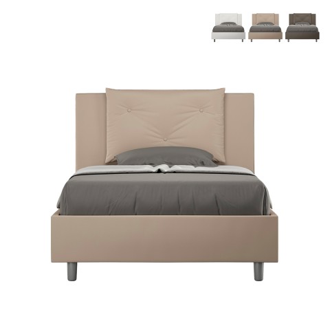 Frans bed met opbergruimte 120x190 twijfelaar gestoffeerd Appia P Aanbieding