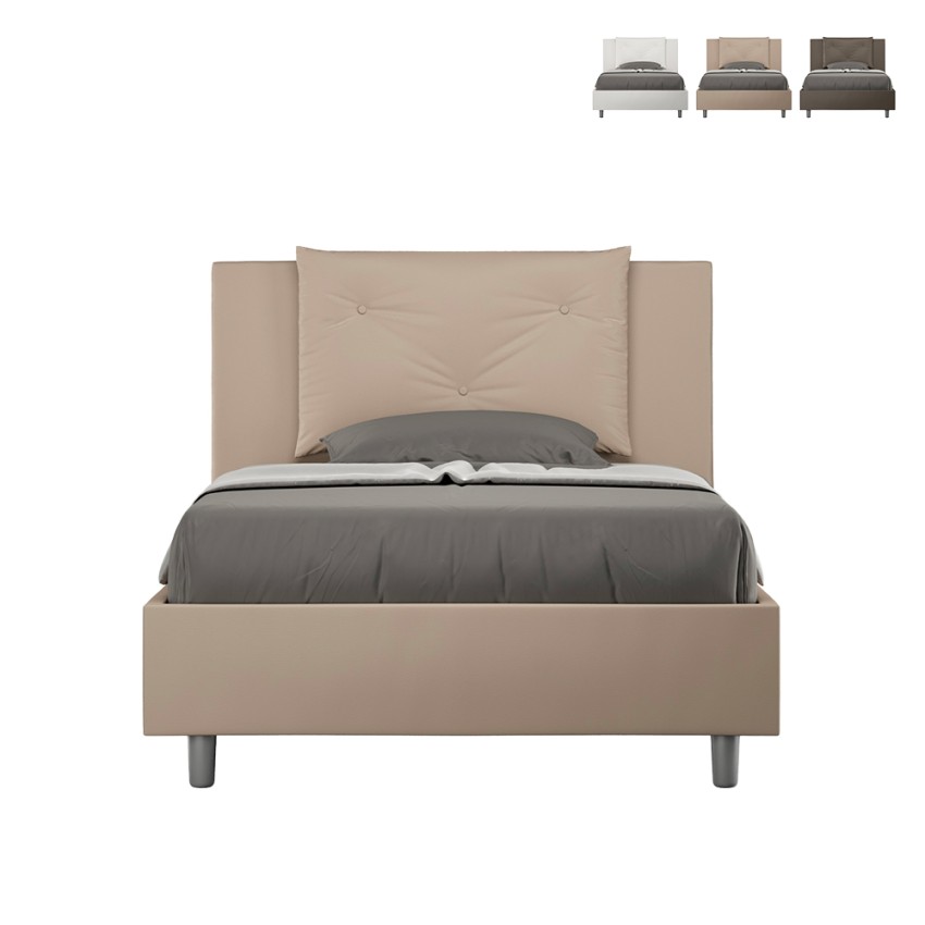 Frans bed met opbergruimte 120x190 twijfelaar gestoffeerd Appia P Aanbieding