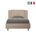 Frans bed met opbergruimte 120x190 twijfelaar gestoffeerd Appia P Aanbod