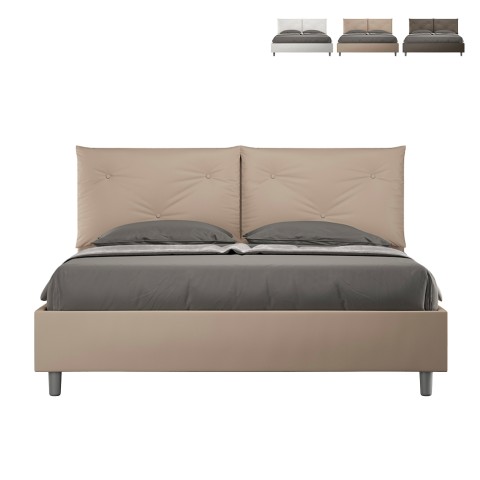 Tweepersoonsbed met opbergruimte 160x190 hoofdbord kussens Appia M Aanbieding