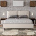 Tweepersoonsbed met opbergruimte 160x200 met gewatteerde kussens Antea M1 Voorraad