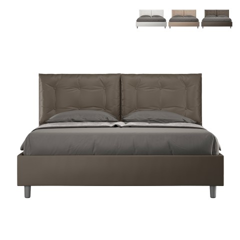 Tweepersoonsbed 160x200 met opbergruimte en gestoffeerde kussens Annalisa M1 Aanbieding