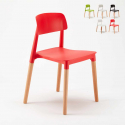 Design stoel Barcellona van polypropyleen en hout Aanbod