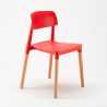 Design stoel Barcellona van polypropyleen en hout 
