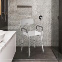 Badkamer douchestoel voor ouderen met een handicap met uittrekbare armsteunen Maple Verkoop