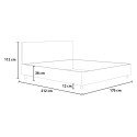 Tweepersoonsbed met opbergruimte 160x200 hoofdeinde kussens Appia M1 