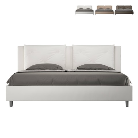 King size tweepersoonsbed met opbergruimte 180x200 gestoffeerd Appia K Aanbieding