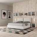 Houten tweepersoonsbed met opbergruimte 160x190cm kussens Egos Antea 
