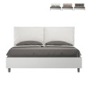 Houten tweepersoonsbed met opbergruimte 160x190cm kussens Egos Antea Afmetingen