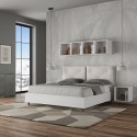 Tweepersoonsbed 160x190cm met opbergruimte en houten kussens Egos Appia Kortingen
