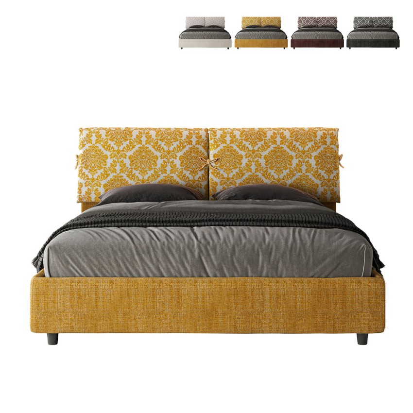 Tweepersoonsbed met opbergruimte 160x190 stof Mados Giada Agata 