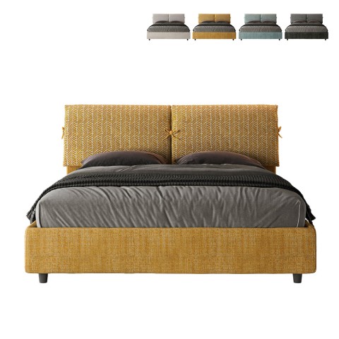 Tweepersoonsbed met opbergruimte 160x190 stof Mados Giada Agata Aanbieding