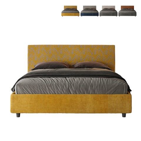 Moderne tweepersoonsbed stof 160x190 met opbergruimte Arla Norris Era Aanbieding