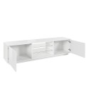Moderne witte TV-meubel Dover 180cm voor woonkamer Kortingen