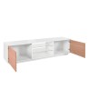 Wit houten tv-meubel 180cm woonkamerontwerp Dover Wood Kortingen