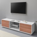 Wit houten tv-meubel 180cm woonkamerontwerp Dover Wood Aanbieding