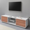 Wit houten tv-meubel 180cm woonkamerontwerp Dover Wood Aanbieding