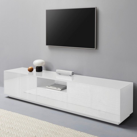 TV-meubel 220cm woonkamer modern design wit Aston Aanbieding