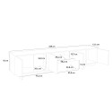 Aston moderne witte TV-meubel 220cm voor woonkamerontwerp Keuze