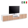 Modern design TV-meubel wit hout 220cm woonkamer Aston Wood Verkoop