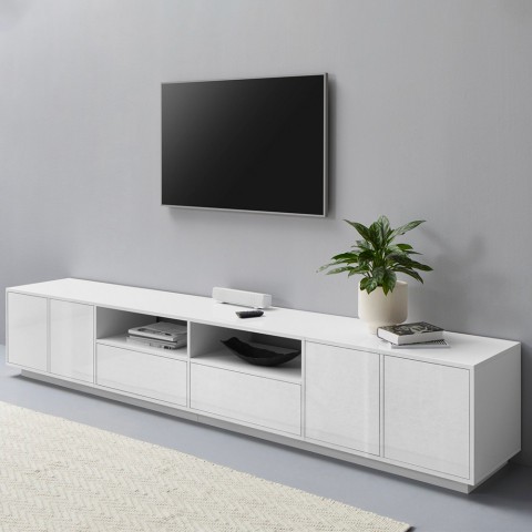 TV meubel 260cm modern design wit woonkamer Breid
