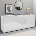 Moderne witte buffetkast Lonja 220cm voor keuken en woonkamer Aanbieding