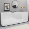 Moderne witte buffetkast Lonja 220cm voor keuken en woonkamer Aanbieding