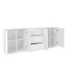 Moderne witte buffetkast Lonja 220cm voor keuken en woonkamer Kortingen