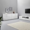 Dressoir 200cm woonkamer dressoir keuken wit design Lopar Voorraad