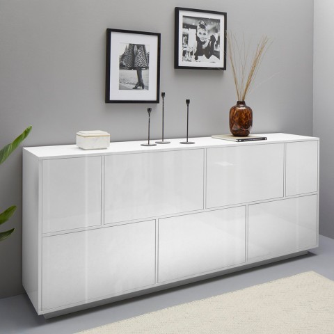 Witte design dressoir 200cm woonkamer kast keuken Lopar Aanbieding