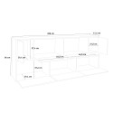 Witte design dressoir 200cm woonkamer kast keuken Lopar Model