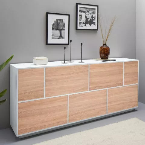 Dressoir woonkamer kast 200cm keuken design wit Lopar Wood Aanbieding