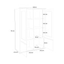 Moderne hoge vitrinekast 100cm keuken woonkamer Syfe Report Keuze