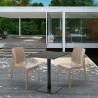 Vierkante salontafel zwart 60x60 cm en 2 gekleurde stoelen Ice Licorice Karakteristieken