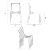 Vierkante tafel 70x70 cm Stalen onderstel en zwart top met 2 gekleurde stoelen Ice Kiwi 