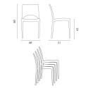 Vierkante salontafel wit 60x60 cm met stalen onderstel en 2 gekleurde stoelen Paris Meringue 