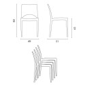 Vierkante Tafel 70x70 cm houteffect met 2 gekleurde stoelen Paris Melon 