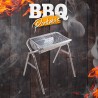 Barbecue rooster opvouwbaar draagbare BBQ staal houtskool camping tuin OAK Korting